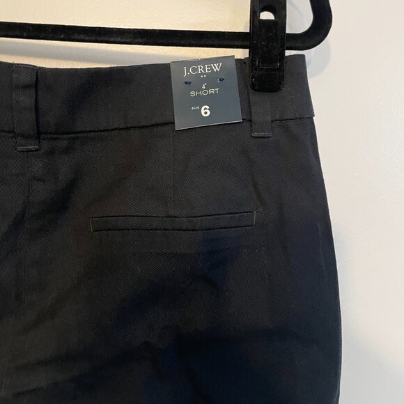 NWT J. Crew 4" Linen & Cotton Scalloped Shorts Size 6 Black Mid Rise Casual - Picture 5 of 7